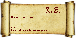 Kis Eszter névjegykártya